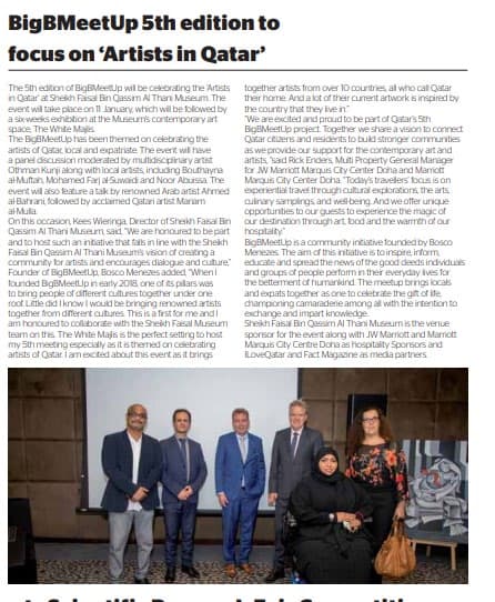 BigBMeetUp 5th edition to focus on ‘Artists in Qatar’
