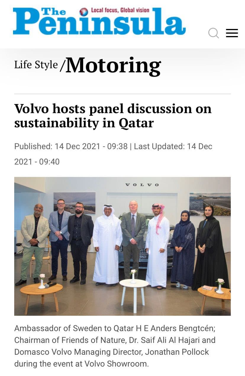 Volvo hosts panel discussion on sustainability in Qatar